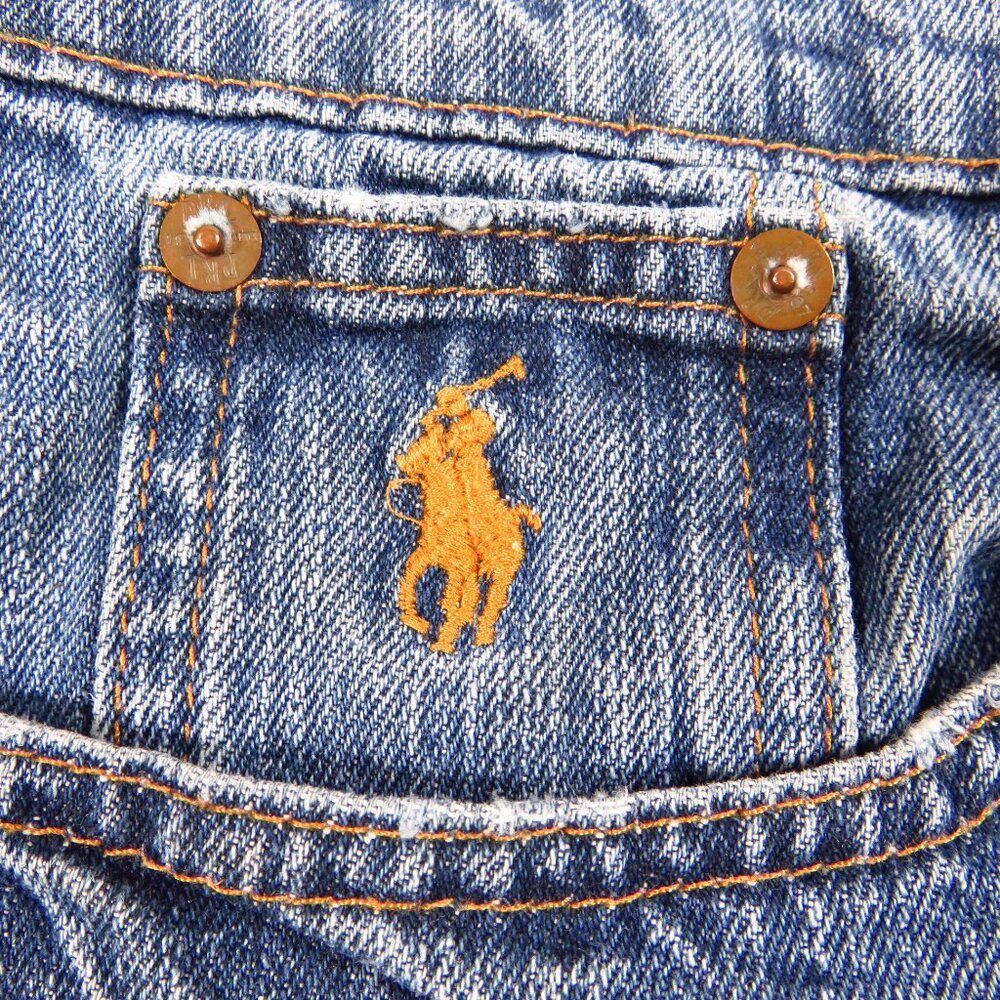 Womens Ralph Lauren Sport Short Shorts 10 Mid rise Denim - Picture 2 of 6